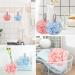 LYroo 4 Pack Bath Sponge Loofahs Mesh Pouf Body Scrubber + Hooks - Men and Women - Buy Online on GoSupps.com