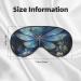 Art Blue Dragonfly Print Double-Sided Eye Mask | Blackout Sleep Mask for Women & Men - All Night Comfort - Buy Online on GoSupps.com