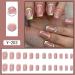 24 Pcs French Short Square False Nails Set - Full Cover Artificial Press on Nails with Glue - Color Gradient Fake Nails for Women and Girls - Buy Online on GoSupps.com