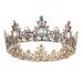 SNOWH Baroque Queen Crowns and Tiaras  Crystal Wedding Crown for Women  Vintage Birthday Tiara  Halloween Costume Party Hair Accessories with Gemstones 1.Multicolor