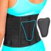 AVESTON Back Brace for Lower Back Pain Relief 6 ribs Belt with Lumbar Pad Support for Men/Women Light Thin Orthopedic Rigid Adjustable Brace Herniated Disc - Size 25 33 Inch Around Belly Small