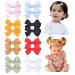 16Pcs Baby Hair Clips Bows Baby Barrettes Grosgrain Ribbon 2" Hair Clips for Girls Toddler