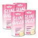 Gymqueen slim queen weight loss 4x420g banana milkshake delicious diet shake for easy weight loss meal set with important vitamins and nutrients only 250 kcal per portion of banana milkshake 420 g (4 Pack)