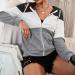 Women's Fall Color Block Zip-Front Hoodie - Small Gray - Buy Online on GoSupps.com