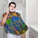 Graffiti Love Letter Beard Bib | Colorful Heart Hair Catcher | Non-Stick Grooming Cloth for Shaving & Trimming | Ideal Gifts for Men - Buy Online on GoSupps.com