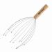 MP Pirol head massager with light wooden handle and 12 fingers comes with break-proof comb for relaxation