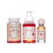 DANS UN JARDIN - Kids Bodycare Set Made in Canada - Bubble Bath Eau de toilette & Foaming Hand Soap - Coccinelle Collection - Strawberry Fragrance - Gentle On The Skin - Skin-Friendly Gift - 4Pack
