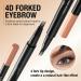 2024 New Magic 4-Tip Eyebrow Pencil Upgraded 3D Waterproof and Sweat-proof Microblading Eyebrow Pencil Contouring Pen Long-Lasting Eyebrow Brush (Dark Brown) - Buy Online on GoSupps.com
