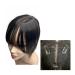 Bangs Clip in Bangs Transparent Swiss Lace Human Hair Bangs Clip In Fringe Hairpieces Extension For Women Breathable Remy Hair Bangs for Women Curved Bangs for Daily Wear (Color : 8x10 Natural blac 8x10 Natural black