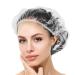 Piqiuqiu 100 pieces one -way shower hood plastic shower cap hair protection hair hood for salon spa trip hotel shower braids transparent