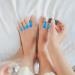 Eupsiiu 7-Piece Washable Toe Separator Set for Perfect Nail Polish Application - Ideal for Men & Women (Blue & White) - Buy Online on GoSupps.com