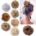 Updo Messy Hair Bun Scrunchy Hairpiece Medium Brown mix Bleach Blond 35g - Buy Online on GoSupps.com