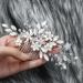 Unicra Crystal Bride Wedding Hair Comb - Silver Pearl Side Accessory for Women & Girls - Buy Online on GoSupps.com
