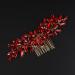 Teyglen Women's Red Rhinestone Bridal Hair Comb - Elegant Wedding Hair Accessory - Buy Online on GoSupps.com