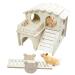 Amjkeji 2 pieces DIY hamster toys made of wood hamster house made of wood hamster cake player toys accessories for dwarfhamster chinchilla