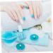 minkissy 20pcs Nail Case Blue Headband Bow Hat Protector Nail Polish Tip Reusable Soak off Caps Nail Soak off Hide Money Nail Monomer Dish Finger Nail Protector Tip Manicure Plastic Cover 4x2cm As Shown - Buy Online on GoSupps.com