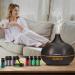 550ml Essential Oil Diffuser Gift Set with Top 10 Oils | Aromatherapy Humidifier | 4 Timer Settings & Auto Shut-Off | 15 Ambient Light Options - Buy Online on GoSupps.com