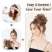 CJL HAIR Messy Bun Hair Piece - Curly Scrunchies for Women & Girls - Wavy Updo Chignons in Gray & White Tips - Buy Online on GoSupps.com