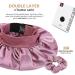 Satin Silk Purple Hat Hut Bonnet - Adjustable Double Layer Sleep Cap for Curly Hair Women - Pattern Design - One Size - Buy Online on GoSupps.com