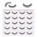 Short Eyelashes Natural Look Wispy Lashes Pack 3d 10 pairs Short Lashes Bulk Reusable Faux Mink Lashes 100% Handmade Fake Eyelashes Short-Natural_10pairs