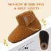 JOINFREE Toddler Baby Slippers Non-Slip Rubber Sole Cozy Home Booties - Brown - Buy Online on GoSupps.com