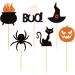 36 Pack Halloween Cupcake Toppers - Witch Hat, Spider, Pumpkin, Ghost, Cat Cupcake Picks - Ideal for Baby Showers, Birthdays, Halloween Parties - Cake Decor Supplies (Pattern 1) - Buy Online on GoSupps.com