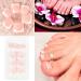 24pcs French False Toenails Tips Stick on Toenails Natural Press on Toenails Pink Short Fake Toe Nails for Women Nail Decorations (Pink) - Buy Online on GoSupps.com