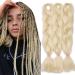 Tess Braids Extensions Blond 60 cm Jumbo Braids Kanecalon Kunsthaar for the single-laid box braids hair extension braid 100g/bundle of hair braids extension (1 piece-bright blonde) 60 cm (1 piece) #613 light blonde