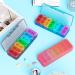7-Day Tablet Organizer Box - Portable Pill Dose Case with 14 Compartments - Ideal for Medications on the Go - Blue - Buy Online on GoSupps.com