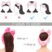 Hairizone Makeup Headbands for Women & Girls | Soft Cute Big Bow Face & Shower Spa Headband - Pink & Light Pink - Buy Online on GoSupps.com