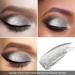 Anglicolor Eyeshadow Glitter Eyeshadow Shimmer Eye Shadow Liquid Eyeshadow Glitter Liquid Eye Shadow Sparkling Eye Makeup Tool Best Gift For Women Girls (07#Silver) - Buy Online on GoSupps.com