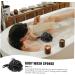 Buy 4pcs Black Bath Loofah Balls - Durable Shower Accessories for a Refreshing Clean | Convenient Bath Sponges - Buy Online on GoSupps.com
