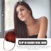 Bang Extensions Clip Human Hair - French Bangs Clip on Fake Bangs Fringe Natural Color Clip on Neat Bangs Hair Extension Human Hair Bangs Extensions Stylish Hair Bangs Fringe Hairpieces wine red - Buy Online on GoSupps.com