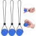 Squeeze Ball Set - 3pcs Safe Stress Relief Grip Balls with Bungee Cord | Silicone Hand Gripping Exercise Balls for Adults - Blue 30 - Buy Online on GoSupps.com