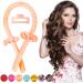 Kaition Lockenwickler curls without heat Heatless Curl's band for dreamlike curls overnight non-slip silk hair curlers DIY hairstyle set for long hair (peach fuzz)