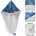 Blue & Gold Marble Hair Towel 2 Pack - Super Absorbent Quick Dry Hair Turbans for Women & Girls - Buy Online on GoSupps.com