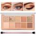 10 Colors Matte Nude Shimmer Eye Makeup Palette with Professional Double Head Eyeshadow Brush  High Pigmented  Naturing-Looking  Ultra-Blendable  Blendable Long Lasting Neutral Eye Palette - 02 02 MAGOGANY GARDEN