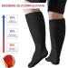 ZfSock Compression Stockings for Thick Calves - Men's & Women's Medical Compression Socks 20-30mmHg - Oversized Travel Socks in Black | Comfort & Support - Buy Online on GoSupps.com
