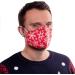 Premium Breathable 3-Layer Fabric Mask - Reusable Black Cotton & Red Snowflake Face Mask for Men & Women - Washable Mouth & Nose Protection - Buy Online on GoSupps.com