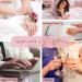 24Pcs Glossy Aurora Glitter Short Almond French Tips False Nails - Reusable Press On Nails with Glue Stickers for Women Girls - Nail Art Accessories - Buy Online on GoSupps.com