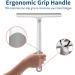 Silicone Handle Shower Squeegee 12 Inch - 2 Pack (Gray+Green) for Glass Doors, Bathroom, Mirrors, Windows, Cars, and Tile Walls - Buy Online on GoSupps.com