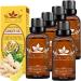 Ginger Oil Lymphatic Drainage Massage (5 Pack) -Belly Drainage Ginger Oil, Lymphatic Drainage Ginger Oil,100% Natural Ginger Essential Oil, ,Plant Aroma Oil Arnica Ginger Oil,Grapeseed Oil Massage Oil