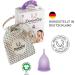Divine Cup Menstrual Cup Size L - Clinically Tested 100% Made in Germany Soft & Reusable Medical Silicone - Purple | Available in 4 Colors - Buy Online on GoSupps.com