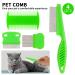 Molain Cat Dog Flea Comb Set - 4-Piece Pet Grooming & Tear Stain Remover Combs (Green) | International Shipping Available - Buy Online on GoSupps.com