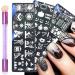 healthGUO Nail Art Stamping Plate Stamper Sponge Pen Halloween Pumpkin Bats Image Nail Polish Template Stamp Stencil Tools Kit 3 - Buy Online on GoSupps.com