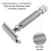 Krisp Beauty Stainless Steel Double Edge Safety Razor Kit for Men | Heavy Duty Wet Shaving with 5 Platinum Blades - International Shipping Available - Buy Online on GoSupps.com