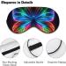 Colorful Neon Butterfly Sleeping Mask - Soft Adjustable Eye Mask for Light Blocking | Perfect Sleep Blindfold for Women Men Girls & Boys - Buy Online on GoSupps.com