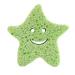Kids Bath Sponge - Soft Wood Pulp Sponge Body Wash Scrubber - Shower Sponge Dead Skin Remover Cute Shower Brush Bath Supplies for Toddler Kids Baby Green