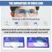 Duco Blue Light Blocking Glasses for Kids | Anti-Glare Gaming Specs for Boys & Girls (Ages 5-10) - K026 Blue White - Buy Online on GoSupps.com