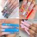 Yimart 500pcs No C Curve XXXL Square Straight False Nail Tips Half Cover - Clear/Natural Long Fake Nails - Buy Online on GoSupps.com